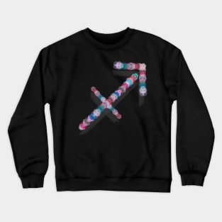 Spirograph Sagittarius Zodiac Horoscope Symbol Crewneck Sweatshirt